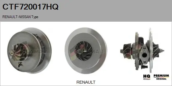 Core assembly, turbocharger (CTF720017HQ)