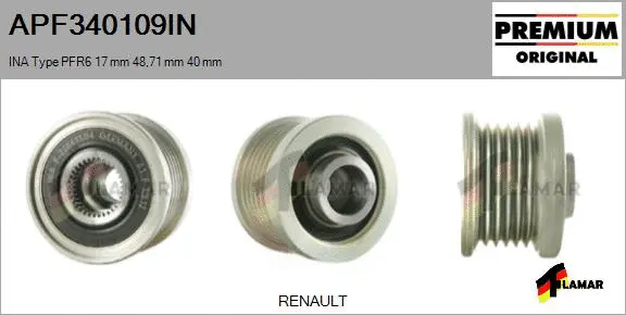 Belt Pulley, alternator (APF340109IN)