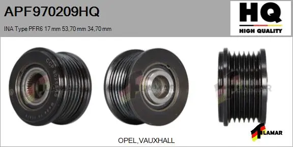 Belt Pulley, alternator (APF970209HQ)