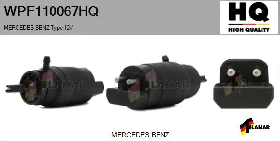 Washer Fluid Pump, window cleaning (WPF110067HQ)