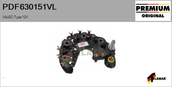 Rectifier, alternator (PDF630151VL)