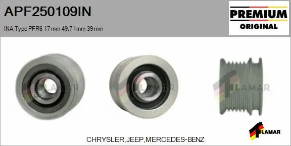 Belt Pulley, alternator (APF250109IN)