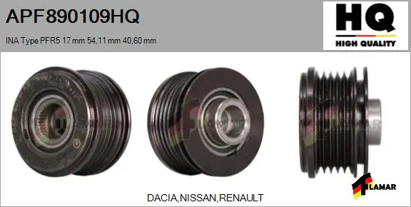 Belt Pulley, alternator (APF890109HQ)