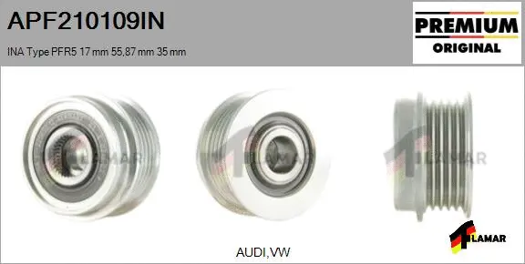 Belt Pulley, alternator (APF210109IN)