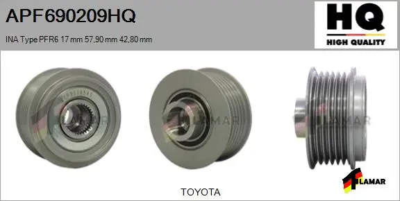 Belt Pulley, alternator (APF690209HQ)