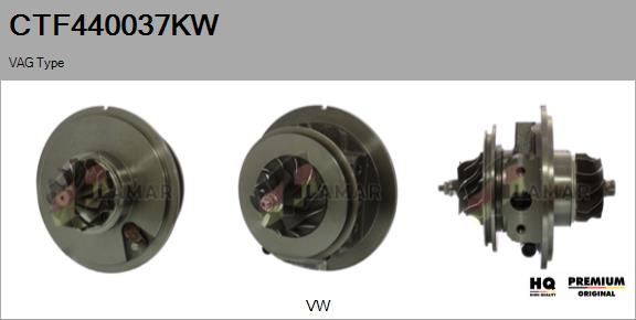 Core assembly, turbocharger (CTF440037KW)