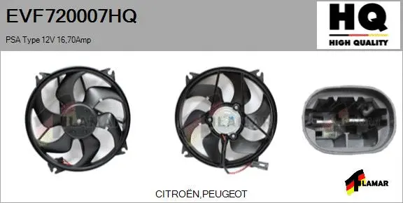 Electric Motor, radiator fan (EVF720007HQ)