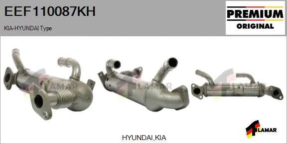 Cooler, exhaust gas recirculation (EEF110087KH)