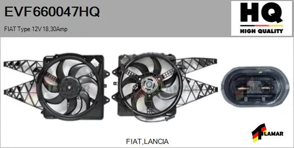 Electric Motor, radiator fan (EVF660047HQ)