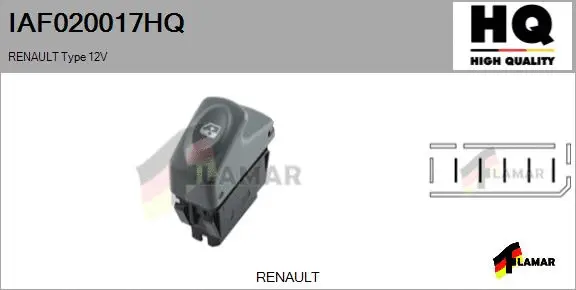 Switch, window regulator (IAF020017HQ)