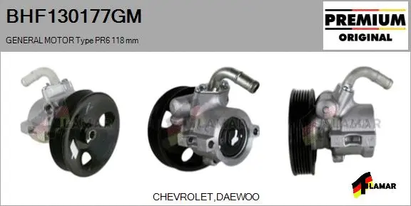 Hydraulic Pump, steering (BHF130177GM)