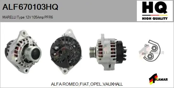 Alternator (ALF670103HQ)
