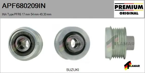 Belt Pulley, alternator (APF680209IN)