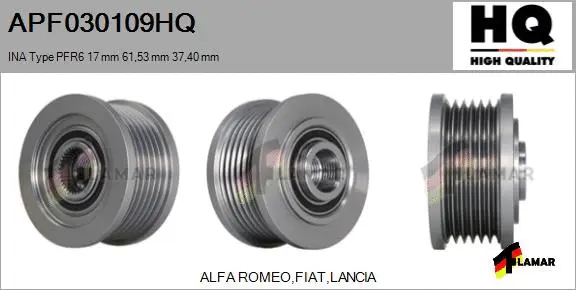 Belt Pulley, alternator (APF030109HQ)