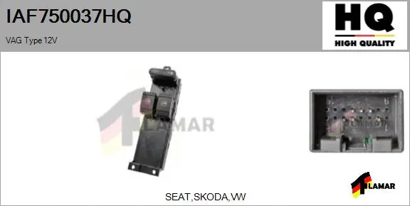 Switch, window regulator (IAF750037HQ)