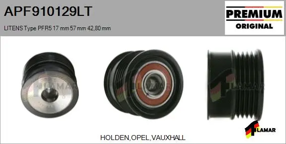 Belt Pulley, alternator (APF910129LT)
