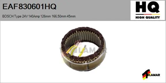Stator, alternator (EAF830601HQ)