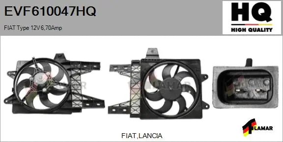 Electric Motor, radiator fan (EVF610047HQ)