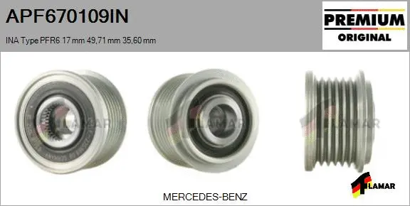 Belt Pulley, alternator (APF670109IN)