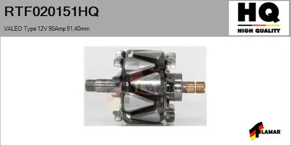 Rotor, alternator (RTF020151HQ)