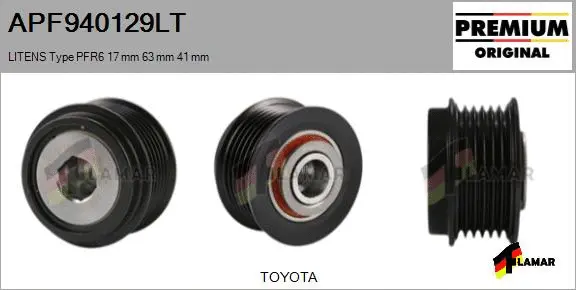 Belt Pulley, alternator (APF940129LT)