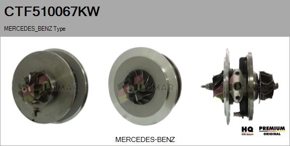 Core assembly, turbocharger (CTF510067KW)