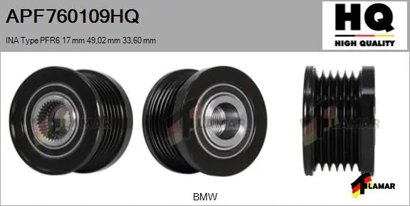 Belt Pulley, alternator (APF760109HQ)