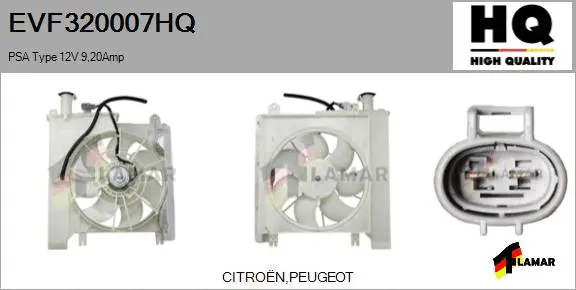 Electric Motor, radiator fan (EVF320007HQ)