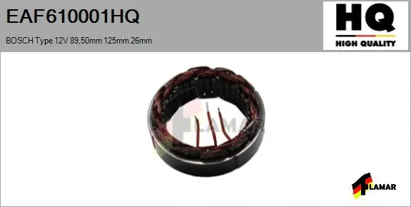 Stator, alternator (EAF610001HQ)