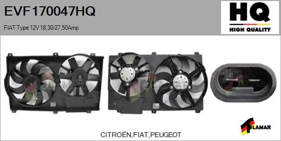 Electric Motor, radiator fan (EVF170047HQ)