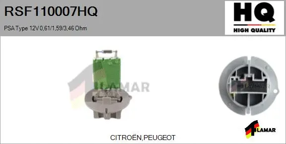 Resistor, interior blower (RSF110007HQ)
