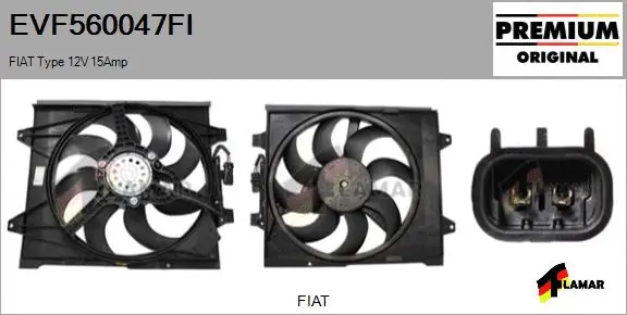 Electric Motor, radiator fan (EVF560047FI)