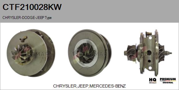 Core assembly, turbocharger (CTF210028KW)