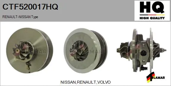 Core assembly, turbocharger (CTF520017HQ)