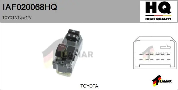 Switch, window regulator (IAF020068HQ)