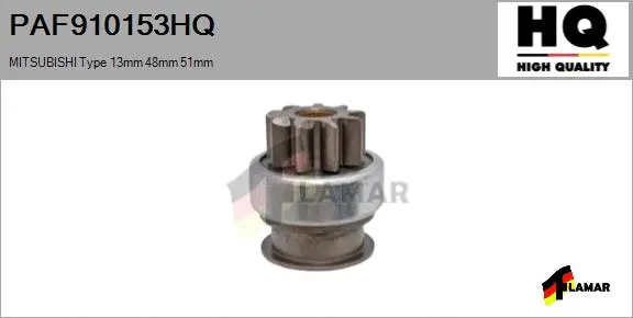 Pinion, starter (PAF910153HQ)