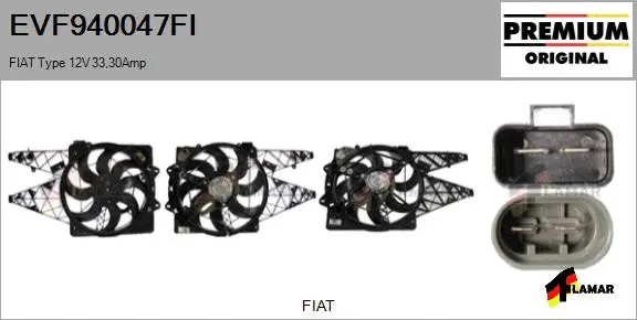 Electric Motor, radiator fan (EVF940047FI)