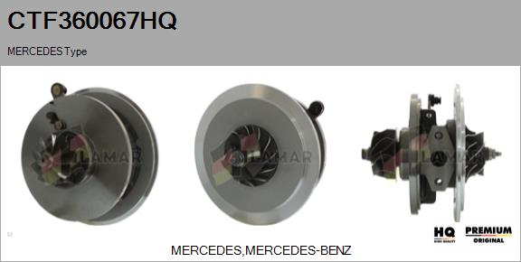 Core assembly, turbocharger (CTF360067HQ)