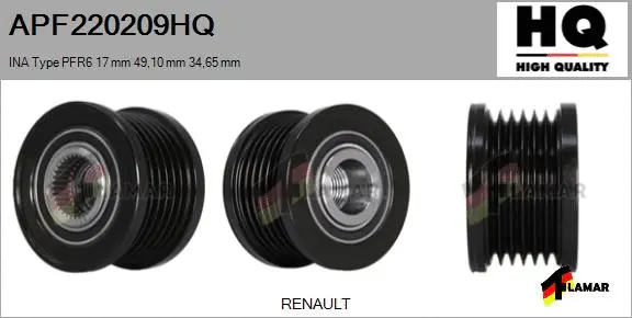 Belt Pulley, alternator (APF220209HQ)