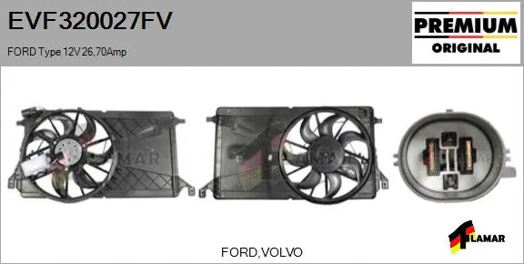 Electric Motor, radiator fan (EVF320027FV)