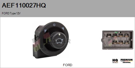 Switch, exterior rearview mirror adjustment (AEF110027HQ)