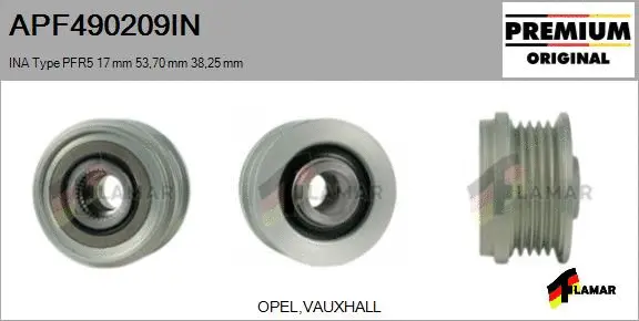 Belt Pulley, alternator (APF490209IN)