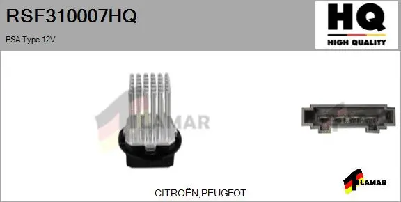 Resistor, interior blower (RSF310007HQ)
