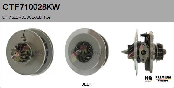Core assembly, turbocharger (CTF710028KW)