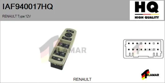 Switch, window regulator (IAF940017HQ)