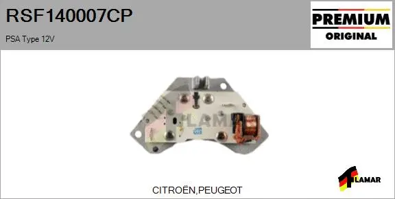Resistor, interior blower (RSF140007CP)