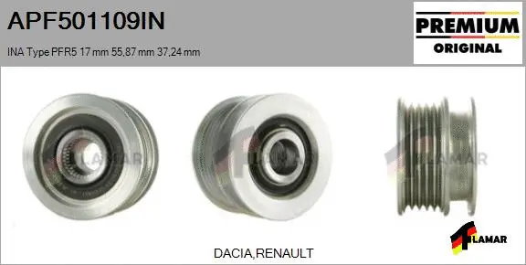 Belt Pulley, alternator (APF501109IN)