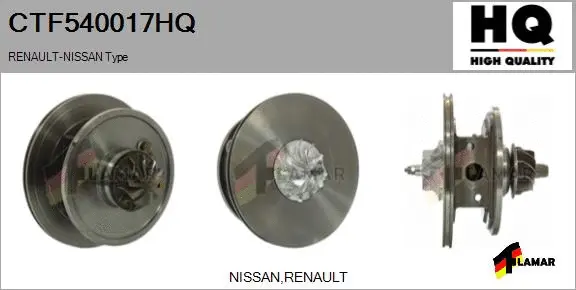 Core assembly, turbocharger (CTF540017HQ)