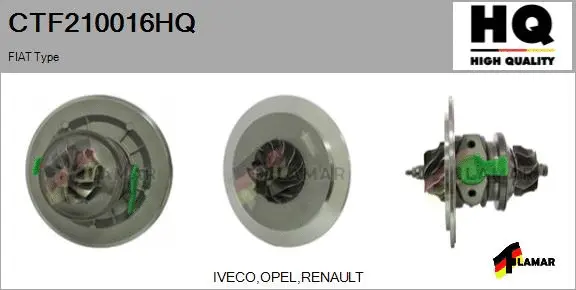 Core assembly, turbocharger (CTF210016HQ)