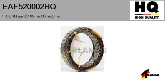 Stator, alternator (EAF520002HQ)